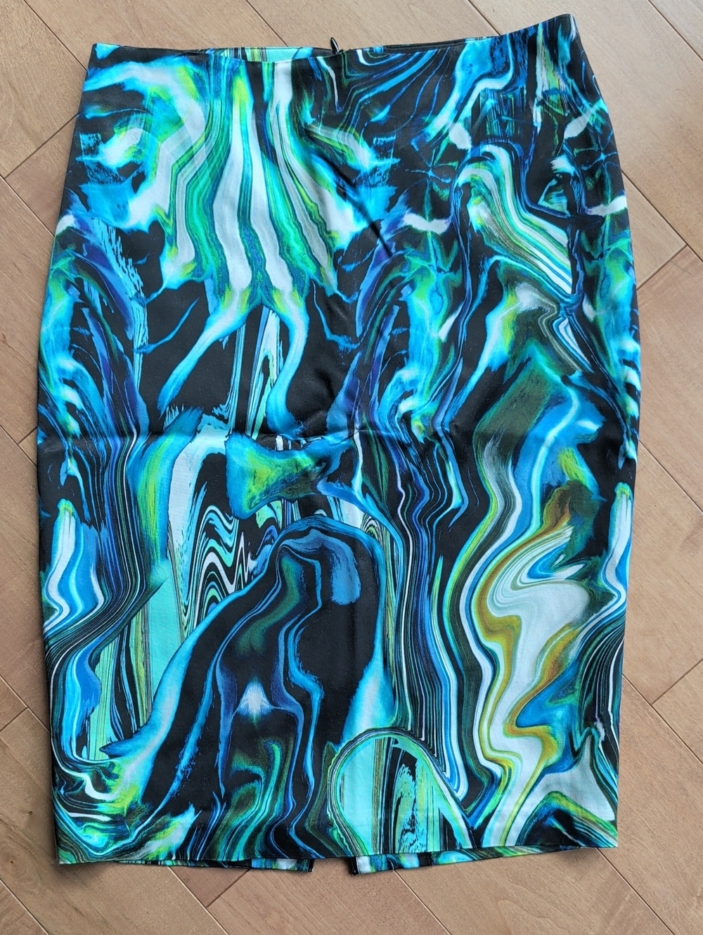 Veronika Maine Blue Green Marble Skirt